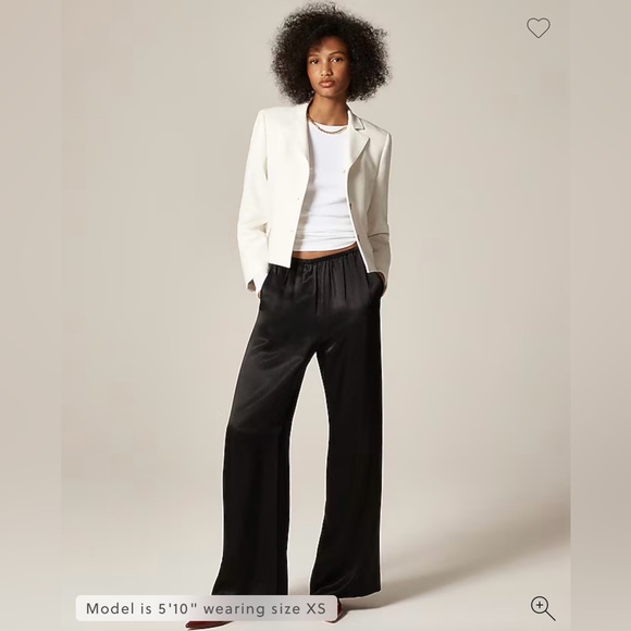 J. Crew Cosmo pant in luster charmeuse - Black